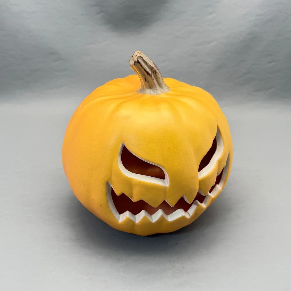 Vintage Gemmy Jack O Lantern Blow Mold Pumpkin Halloween 9
